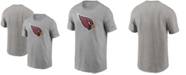 Nike Men's Heathered Gray Arizona Cardinals Primary Logo T-shirt